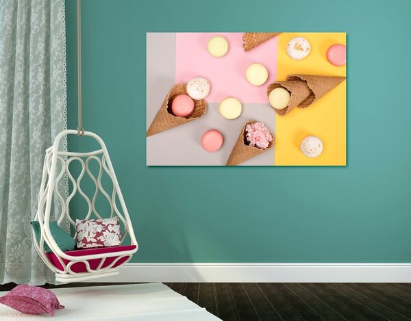 Tablou macarons în con