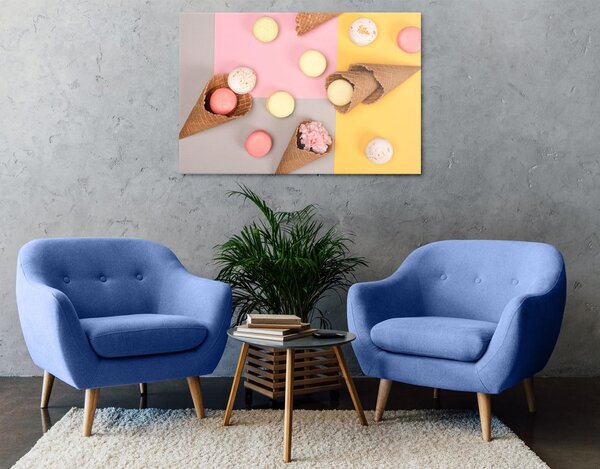 Tablou macarons în con