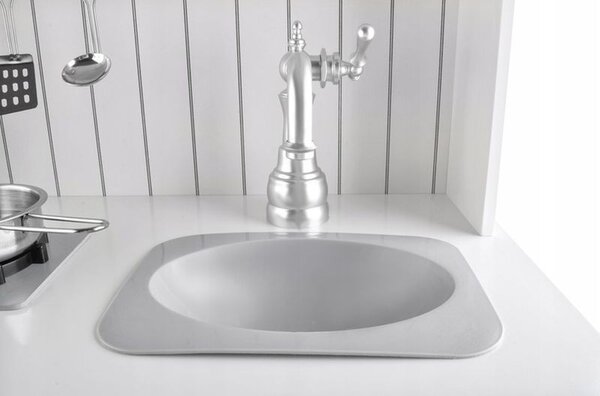 Bucatarie pentru copii, MDF, lampa LED, cuptor, aragaz, chiuveta, ustensile gatit, 93x43.5x28.5 cm