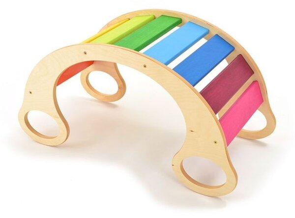 Balansoar rocker din lemn, placa de echilibru, multifunctional, multicolor