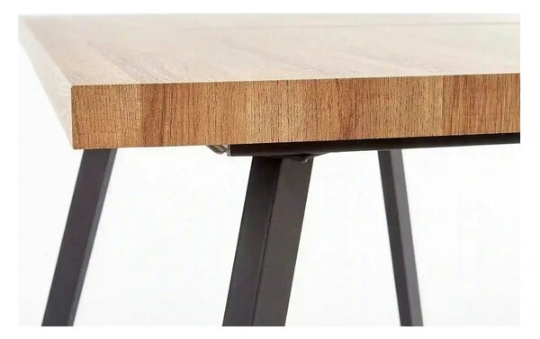 Masa extensibila BERLIN, stejar/negru, 140/180x85x76 cm