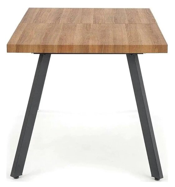 Masa extensibila BERLIN, stejar/negru, 140/180x85x76 cm