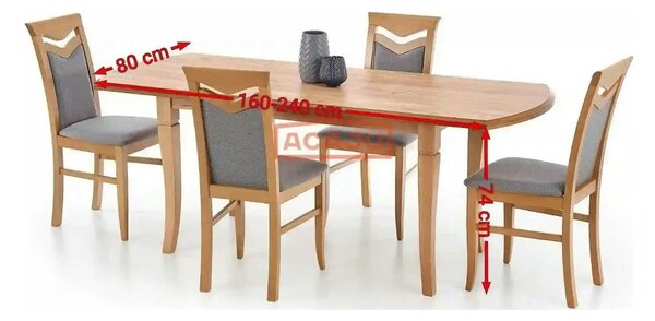 Masa extensibila FRYDERYK, stejar, 160/240x90x74 cm