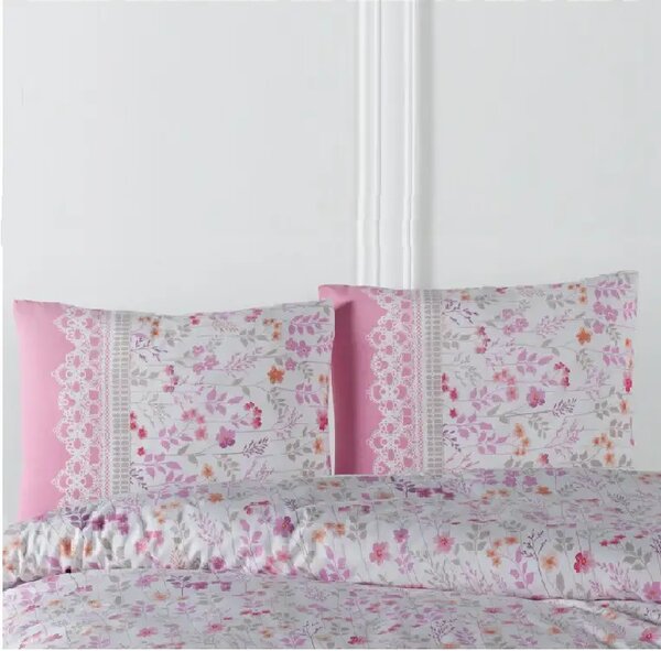 Set lenjerie de pat din bumbac 2 persoane 220X200 cm