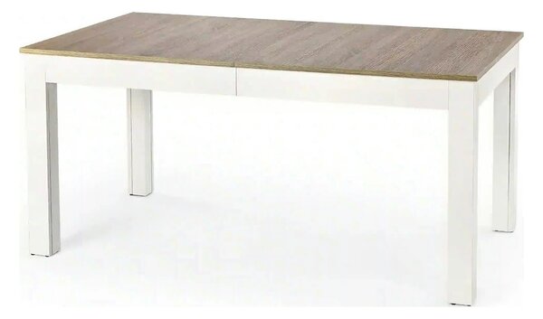 Masa extensibila SEWERYN, stejar/alb, PAL, 160/300x90x76 cm