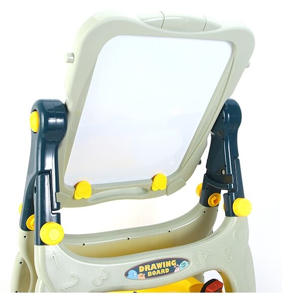 Tabla magnetica si de scris cu 2 fete, 40x50 cm, inaltime reglabila 83-110 cm, 30 accesorii incluse
