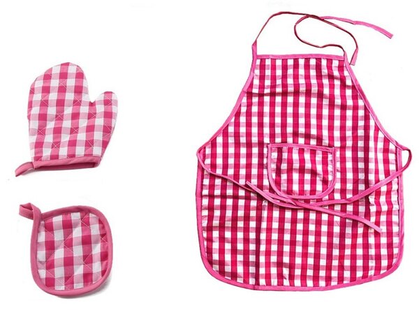 Set Chef copii, sort si ustensile pentru gatit, 8 piese