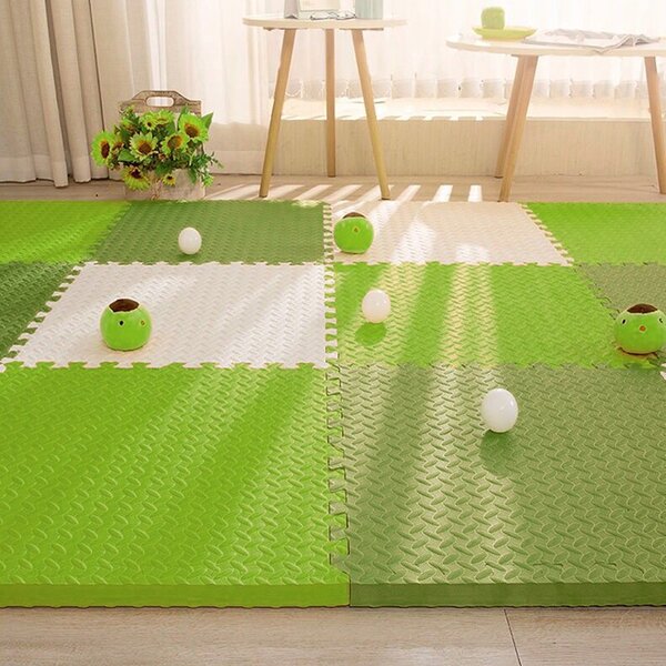 Covoras tip puzzle din spuma EVA, suprafata anti-alunecare, grosime 1.2 cm, 60x60 cm, set 4 bucati