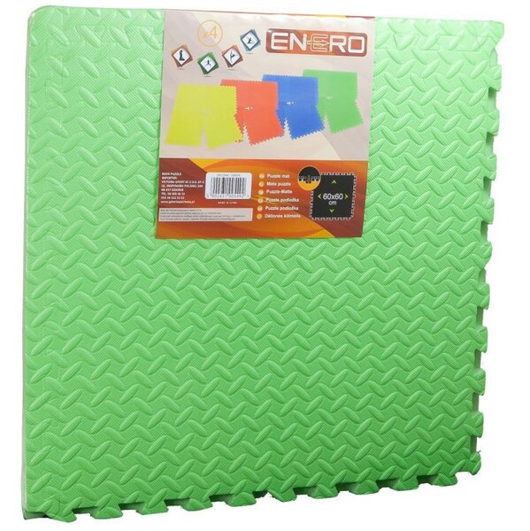 Covoras tip puzzle din spuma EVA, suprafata anti-alunecare, grosime 1.2 cm, 60x60 cm, set 4 bucati