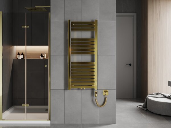 Mexen Uran, element electric de încălzire 1200 x 500 mm, 600 W, auriu lucios, W105-1200-500-2600-50