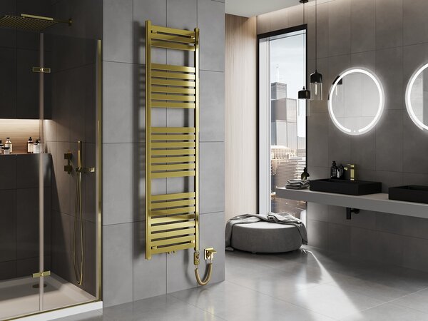Mexen Uran, element electric de incalzire 1800x500 mm + tija de incalzire 900 W, auriu lucios, W105-1800-500-2900-50