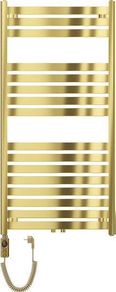 Mexen Uran, element electric de incalzire 1200x600 mm + tija de incalzire 600 W, auriu lucios, W105-1200-600-2600-50