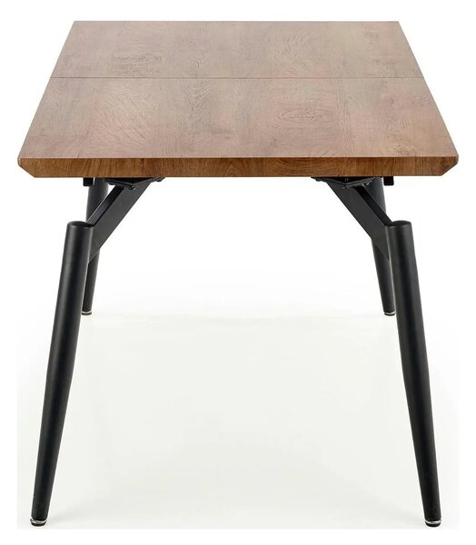 Masa extensibila CAMBELL, negru/stejar, 140/180x80x74 cm
