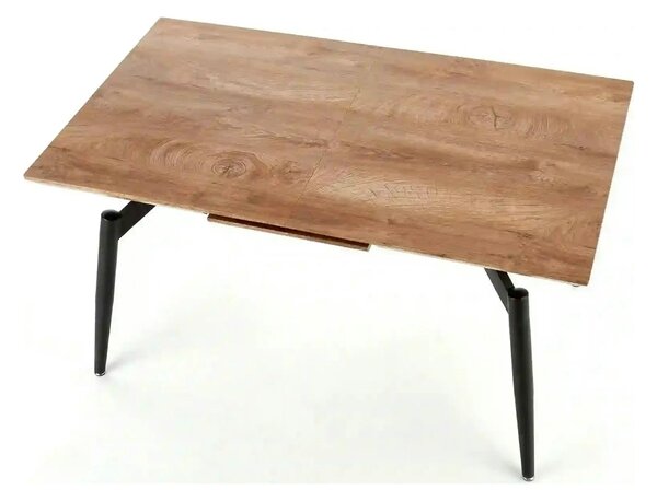 Masa extensibila CAMBELL, negru/stejar, 140/180x80x74 cm