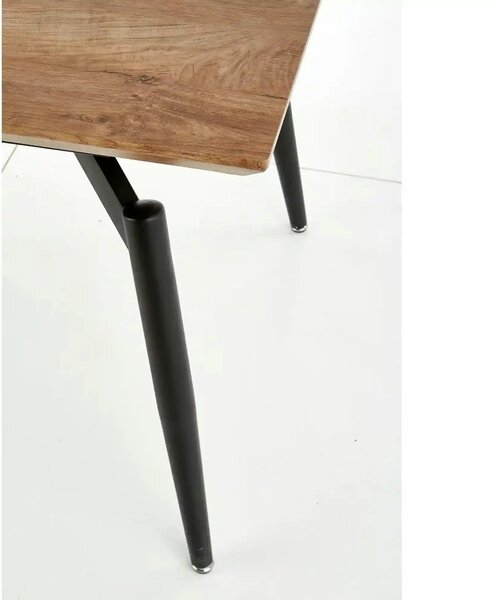Masa extensibila CAMBELL, negru/stejar, 140/180x80x74 cm