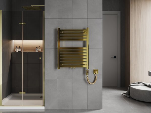 Mexen Uran, element electric de incalzire 800x600 mm + tija de incalzire 300 W, auriu lucios, W105-0800-600-2300-50