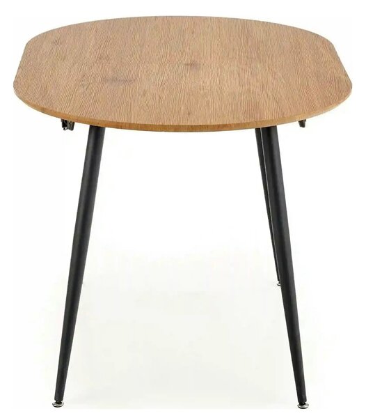 Masa extensibila COLORADO, stejar auriu/negru, 120/160x80x74 cm
