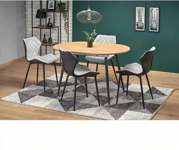 Masa extensibila COLORADO, stejar auriu/negru, 120/160x80x74 cm