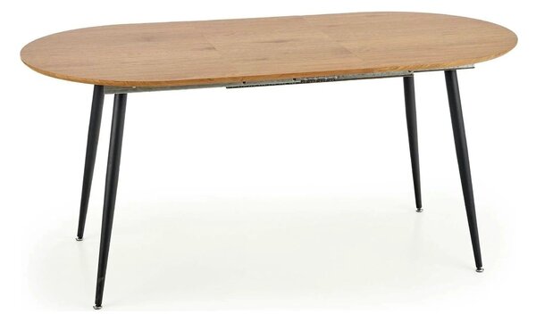Masa extensibila COLORADO, stejar auriu/negru, 120/160x80x74 cm