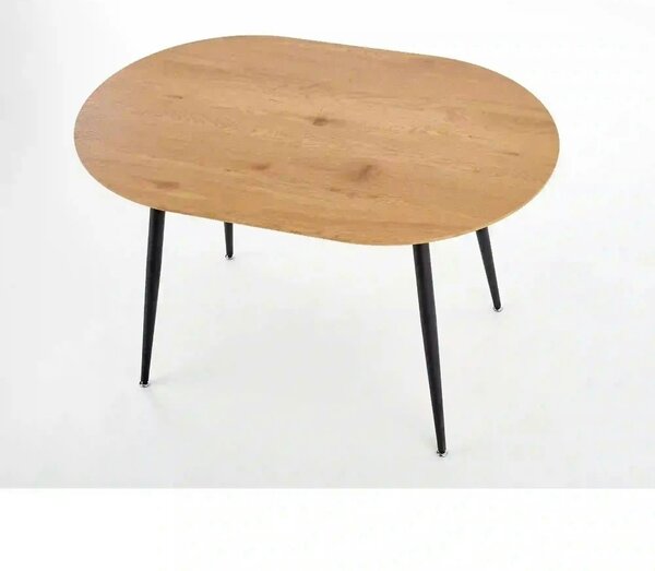 Masa extensibila COLORADO, stejar auriu/negru, 120/160x80x74 cm