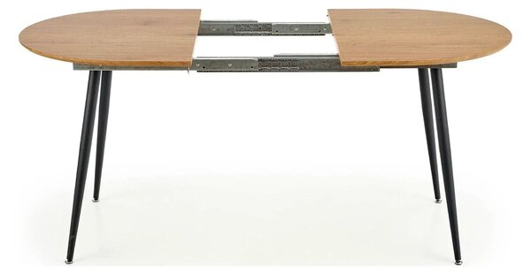 Masa extensibila COLORADO, stejar auriu/negru, 120/160x80x74 cm