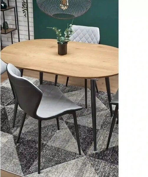 Masa extensibila COLORADO, stejar auriu/negru, 120/160x80x74 cm