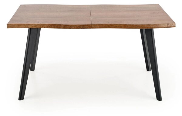 Masa extensibila bucatarie DICKSON, stejar natural/negru, 150/210x90x7