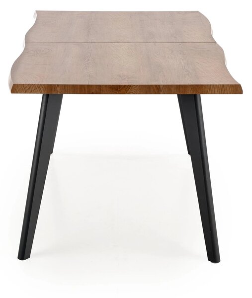 Masa extensibila bucatarie DICKSON, stejar natural/negru, 150/210x90x7