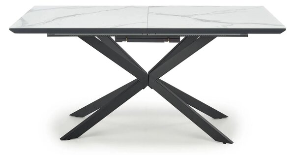 Masa living marmura DIESEL, alb/negru, 160/200x90x76 cm