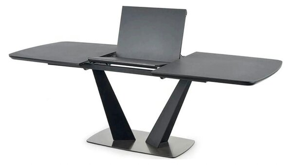 Masa extensibila Fangor, gri inchis/negru, 160-220/90/76 cm