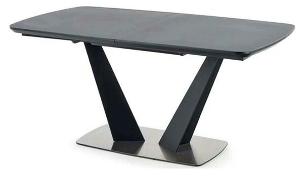 Masa extensibila Fangor, gri inchis/negru, 160-220/90/76 cm