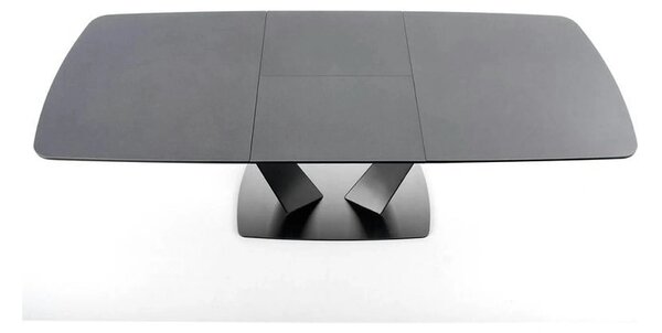 Masa extensibila Fangor, gri inchis/negru, 160-220/90/76 cm