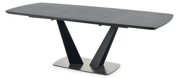 Masa extensibila Fangor, gri inchis/negru, 160-220/90/76 cm