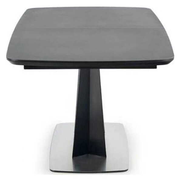 Masa extensibila Fangor, gri inchis/negru, 160-220/90/76 cm