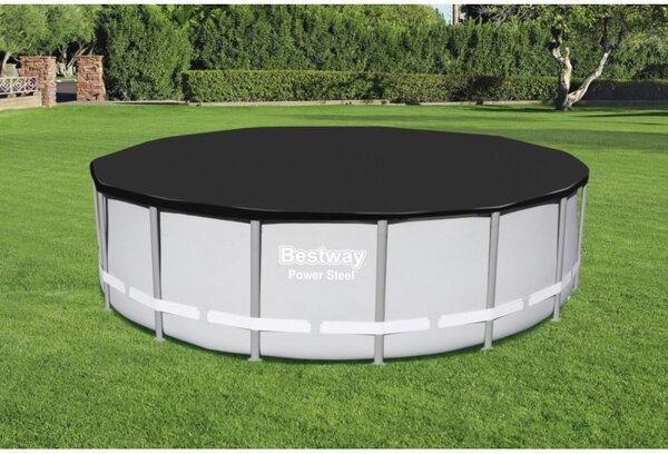 Husa pentru piscine cu diametru 460 si 488 cm, orificii scurgere apa, PVC