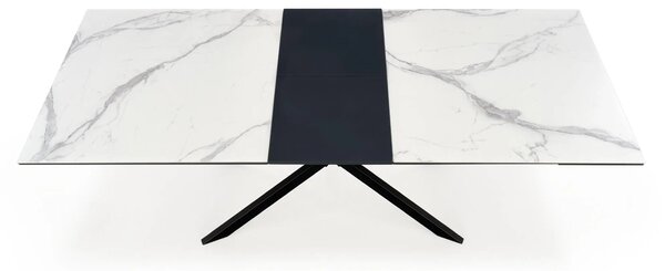 Masa living marmura DIESEL, alb/negru, 160/200x90x76 cm