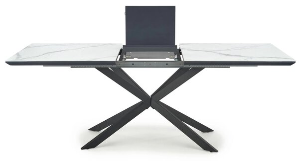 Masa living marmura DIESEL, alb/negru, 160/200x90x76 cm