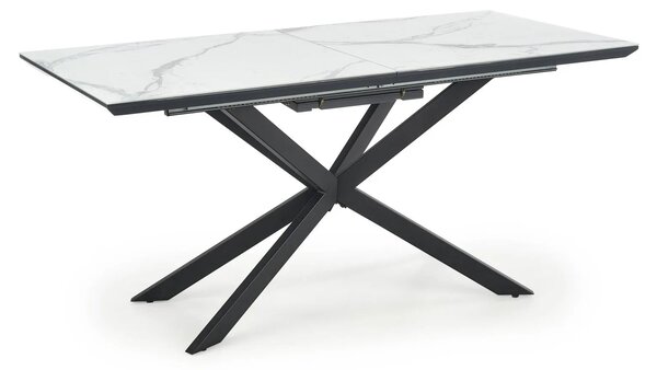 Masa living marmura DIESEL, alb/negru, 160/200x90x76 cm