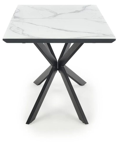 Masa living marmura DIESEL, alb/negru, 160/200x90x76 cm