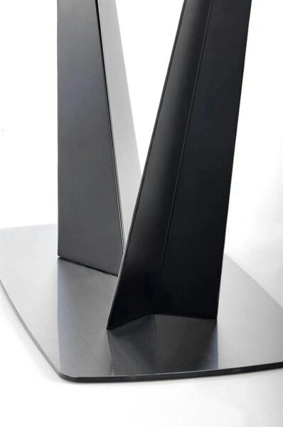 Masa extensibila Fangor, gri inchis/negru, 160-220/90/76 cm
