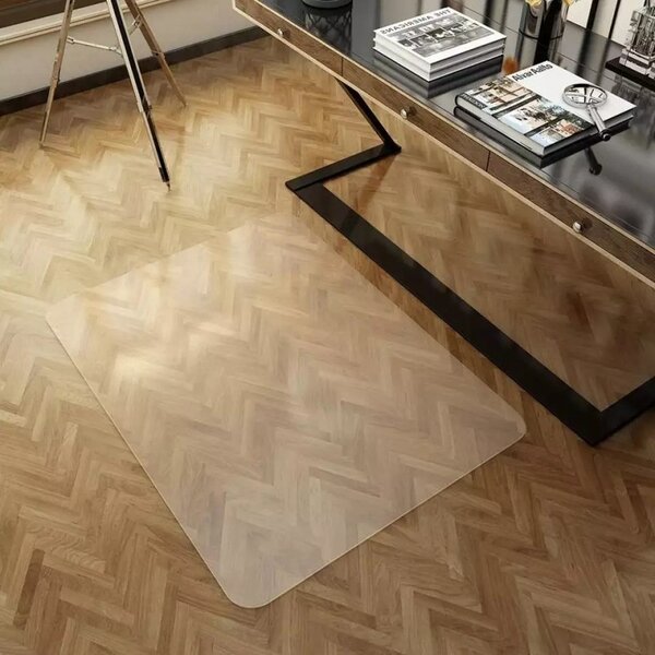 Covoras protectie pardoseala, pentru scaun de birou, 70x100 cm, 0.5 mm, PVC transparent, aspect mat