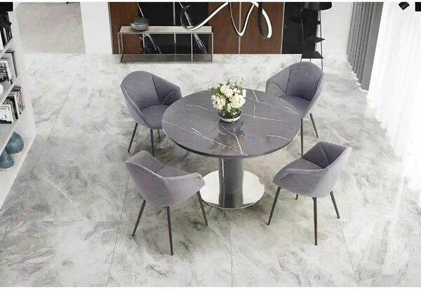 Masa extensibila RICARDO, gri, 120/160x120/76 cm
