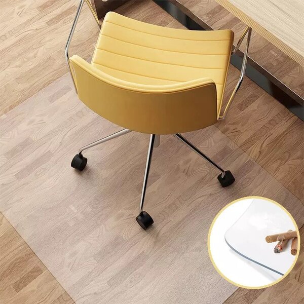 Covoras protectie pardoseala, sub scaunul de birou, 120x90 cm, PVC transparent cu grosime de 0.5 mm