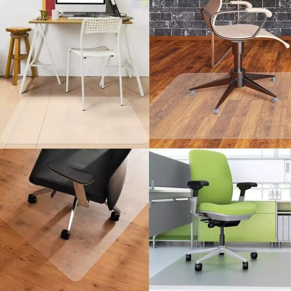 Covoras protectie pardoseala, pentru scaun de birou, 70x100 cm, 0.5 mm, PVC transparent, aspect mat