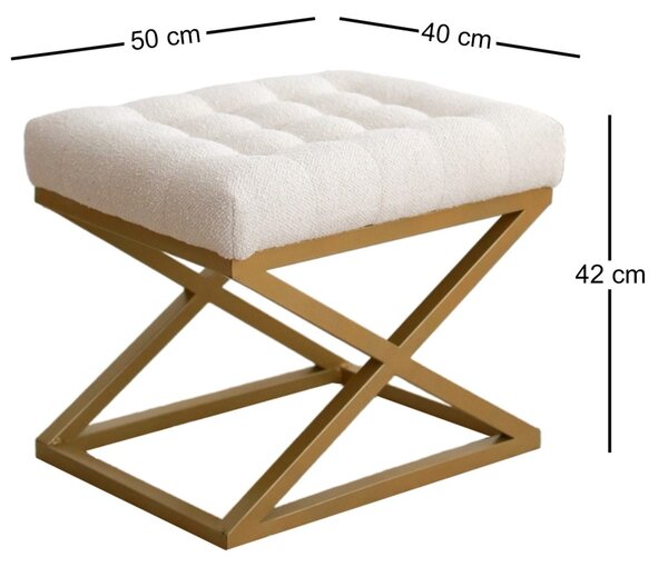 Taburet Altin Crem 50x42x40 cm