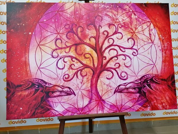 Tablou copacul magic al vieții în culori pastel