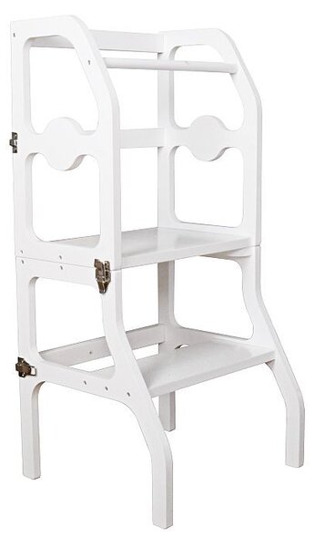 Scaun pliabil pentru copii, inaltator din lemn, 2 in 1 scaun si masa, learning tower