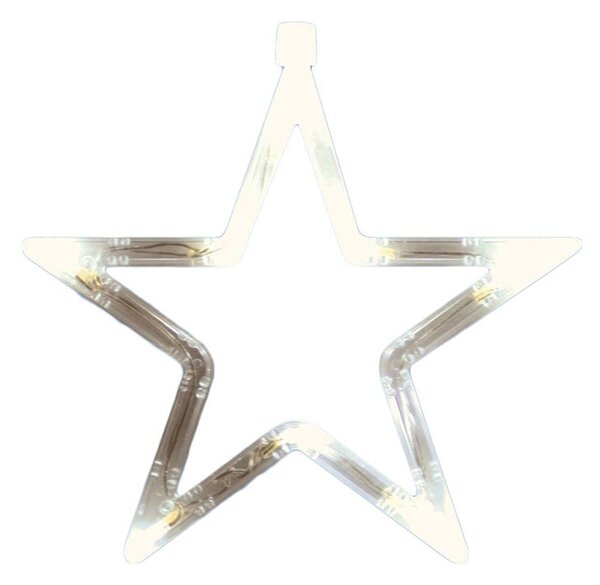Stea LED pentru fereastra, decor Craciun, alimentare baterii, 19 cm