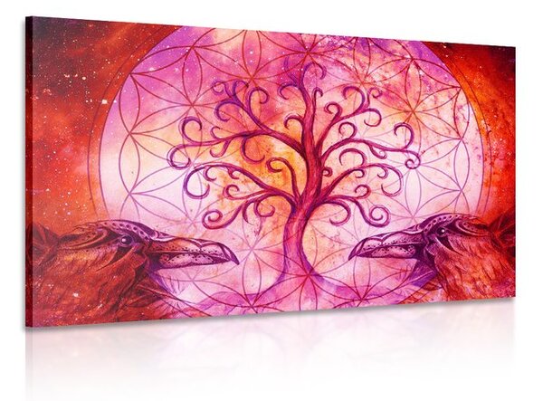 Tablou copacul magic al vieții în culori pastel