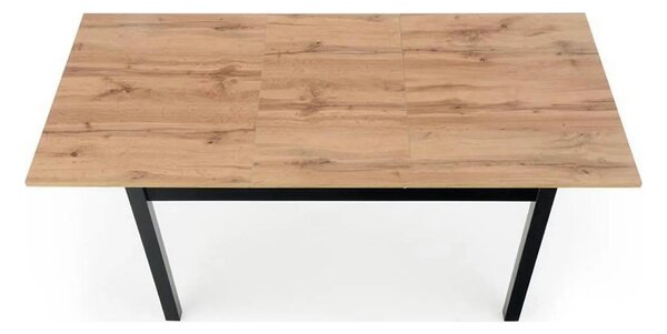 Masa extensibila GREG, stejar/negru, PAL, 124/168x74x75 cm
